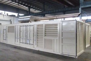 2MVA Cummins unit packaged in application specific high cube container (from OEM container manufacturer)