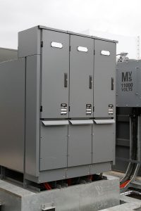 11kV outdoor switchgear; Schneider Premset outdoor vacuum switchgear; two step-up transformer incomers; and one feeder to customer’s intake substation